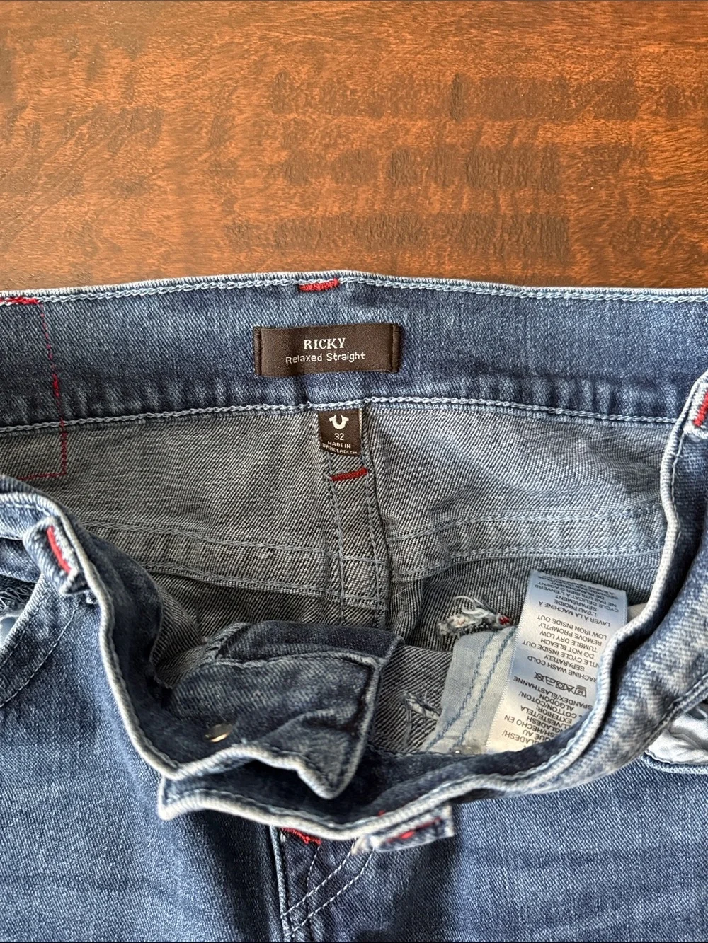 True Religion Men's Medium Blue Straight Jeans